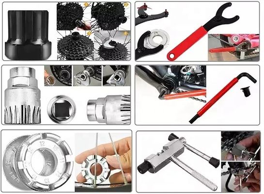 Portable Bike Repair Tool Kit 44pcs for Mountain and Road Bikes Packing Size 34*32.5*28cm