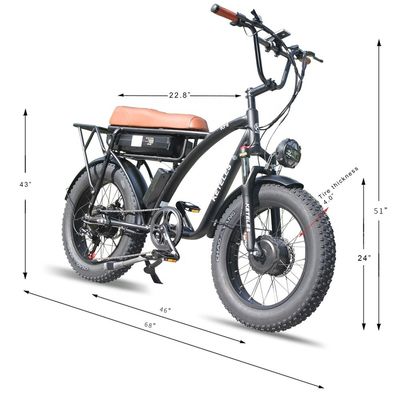 48V 23Ah Lithium Battery Electric Bike with Mechanical Disc Brake and Powerful Motor