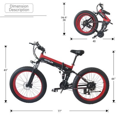 15AH Battery 26x4.0 inch Electric Bike with High Powerful 1000W Motor and 7-Speed Gear