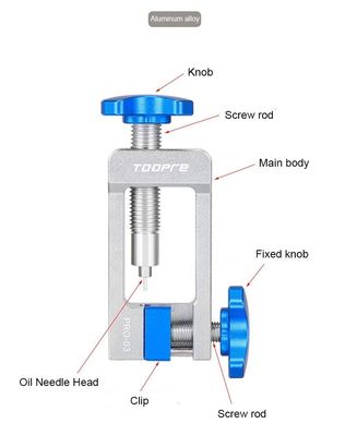 Aluminum Alloy Multifunction Bike Oil Needle Insertion Tool Five-Line Body Truncation