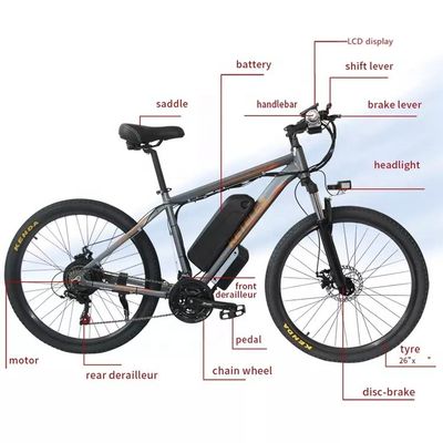 EU Warehouse 26&quot; inch Mountain E-Bike 250W Motor 18AH Lithium Battery Free Shipping