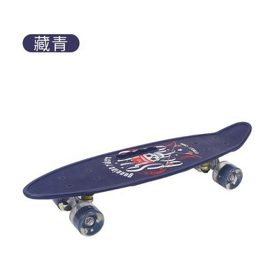 Flat-Plate Hand-held Small Fish Board Printed Skateboard Four Wheel Flash Mobility Scooter For Boys And Girls