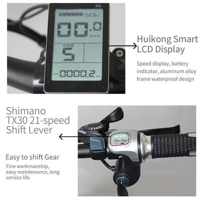 Aluminum Alloy Frame 48V 13AH Lithium Battery Fat Tire Electric Bike with 1000W Motor