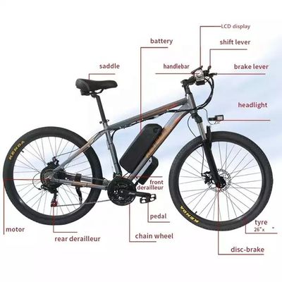 48V 18Ah Lithium Battery 1000W Motor 29&quot; Electric Mountain Bike with 26*1.95 Tire Width