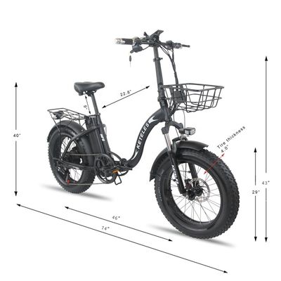 EU Stock 250W Motor 15AH Lithium Battery Folding E-Bike with and 20x4.0 inch Fat Tire