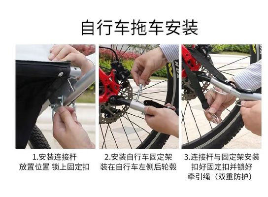 2021 Aluminium Bike Baby Trailer for Children 2 Holders MTB 14'' Front Wheel and 20'' Rear Wheels
