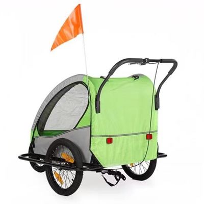 2021 Aluminium Bike Baby Trailer for Children 2 Holders MTB 14'' Front Wheel and 20'' Rear Wheels
