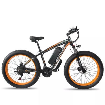 1000W Motor 18AH Battery 26&quot; Fat Tire Electric Bike Range per Power 31 60 km EU Stock