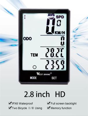2.8 Inch ABS Bike Computer for Light Exercise Sensor Wireless Speedometer by Inbike