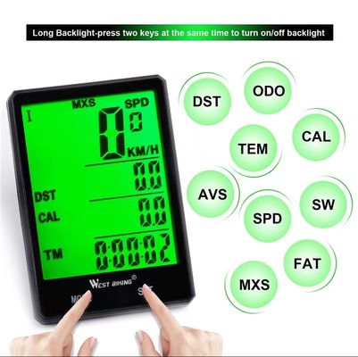 2.8 Inch ABS Bike Computer for Light Exercise Sensor Wireless Speedometer by Inbike
