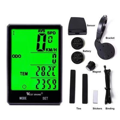 2.8 Inch ABS Bike Computer for Light Exercise Sensor Wireless Speedometer by Inbike