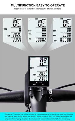 2.8 Inch ABS Bike Computer for Light Exercise Sensor Wireless Speedometer by Inbike