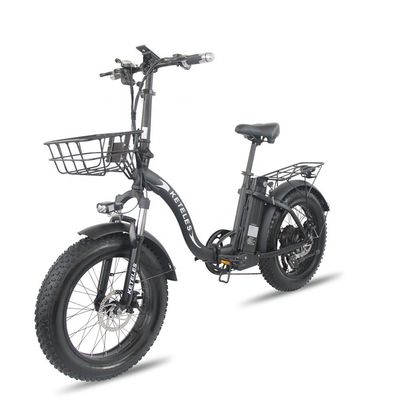 EU Warehouse 1000W 20x4.0 Fat Tire Folding Electric Bike with 48V 18Ah Lithium Battery