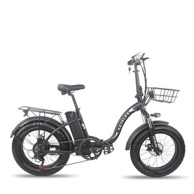 EU Warehouse 1000W 20x4.0 Fat Tire Folding Electric Bike with 48V 18Ah Lithium Battery