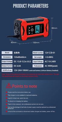 Battery Tester LCD Color Display for Motorcycles Cars SUVs Trucks-Dry Lead-Acid AGM GEL SLA