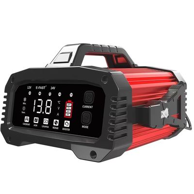 -Chic Design Foxsur 12V 24V 25A Smart Battery Charger for Car Truck Plug Convenient Repair