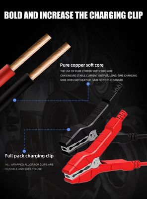 -Chic Design Foxsur 12V 24V 25A Smart Battery Charger for Car Truck Plug Convenient Repair