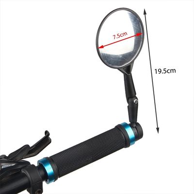 50g 360 Degree Rotation Safety Reflector Convex Mirror for Mountain and Road Bicycles Durable Plastic Bike Plug Mirror