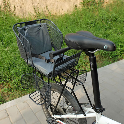 All Seasons Applicable Simple Style Rear Child Bike Seat with Handle and Belt