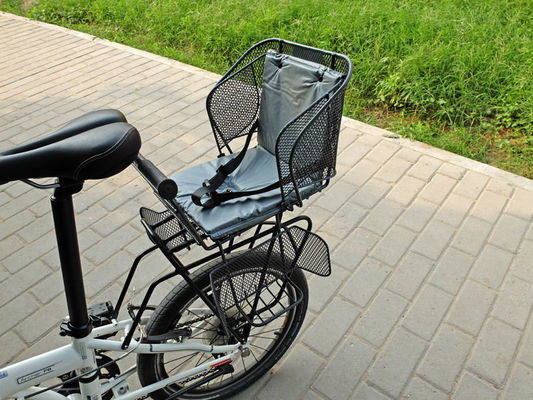 All Seasons Applicable Simple Style Rear Child Bike Seat with Handle and Belt
