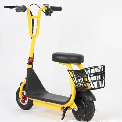 8 Inch Electric Scooter with Basket and Seat Max Speed 15km/h Range Per Charge 8-10KM