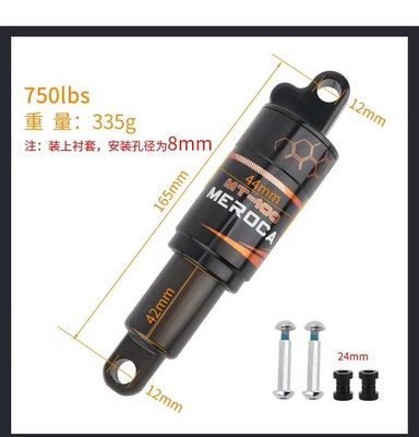 MEROCA MTB Rear Shock Absorber 125/150/165/190mm 750/850/1000LBS Oil Spring for Mountain Bikes
