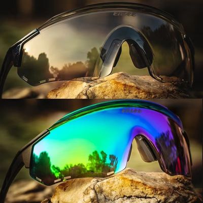Print Customer's Logo Unisex Customizable Riml Cycling Glasses Color-Changing Goggles