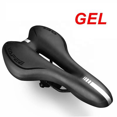 Comfortable Shockproof Bicycle Saddle with Silicone Cushion and PU Leather Surface