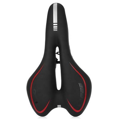 Comfortable Shockproof Bicycle Saddle with Silicone Cushion and PU Leather Surface