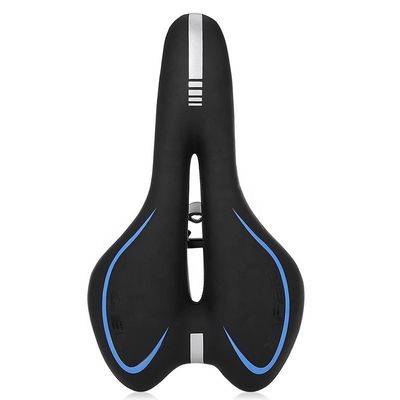 Comfortable Shockproof Bicycle Saddle with Silicone Cushion and PU Leather Surface