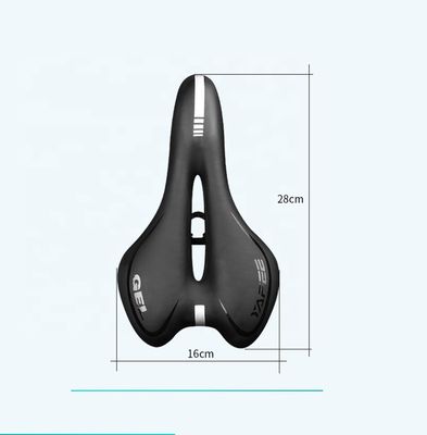 Comfortable Shockproof Bicycle Saddle with Silicone Cushion and PU Leather Surface