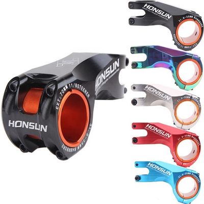 Red 2021 MTB Colorful Stem Alloy 31.8/35*70mm 17 degree for XC AM Road Bike Handlebar