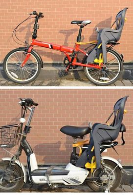 Plastic Shell Material Large Space Child Safety Bicycle Seat Easy to Install for Kids