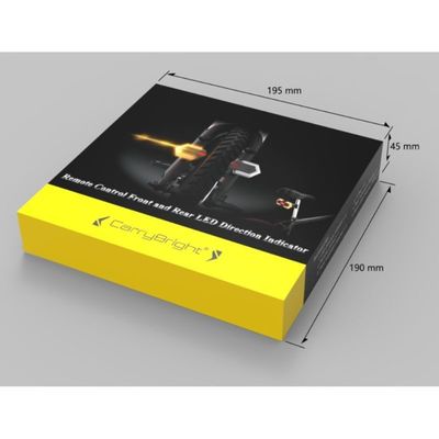 Wireless Remote Control LED Direction Indicator Cycling Warning Light for Commuters