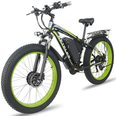 26AH 2000W High Power Two Wheel Drive Dual Motor Electric Bike with 26x4.0 inch Fat Tire