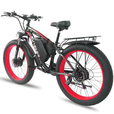 26AH 2000W High Power Two Wheel Drive Dual Motor Electric Bike with 26x4.0 inch Fat Tire