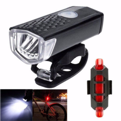 Front Light Back Light USB LED Rechargeable Bike Bicycle Light Set for Mountain Cycle