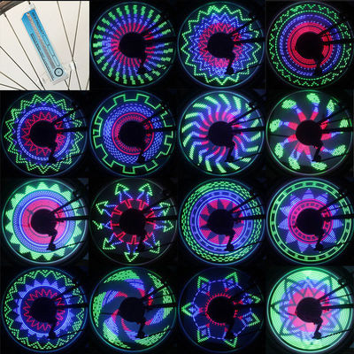 32 LED Flash Spoke Light Lamp for 24 Inches Wheel Battery Powered Outdoor Cycling Lights