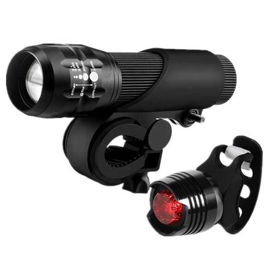 3 in 1 USB Rechargeable LED Waterproof Super Bright Zoom Headlight Rear Light 50g Weight