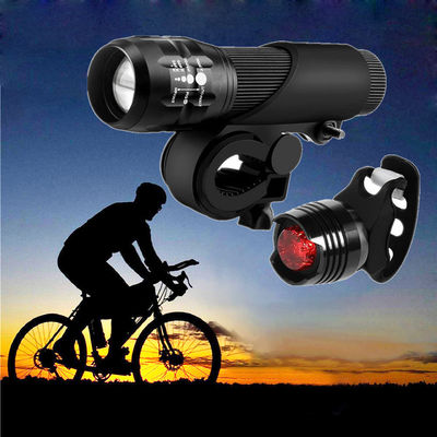 3 in 1 USB Rechargeable LED Waterproof Super Bright Zoom Headlight Rear Light 50g Weight