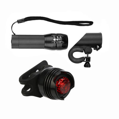 3 in 1 USB Rechargeable LED Waterproof Super Bright Zoom Headlight Rear Light 50g Weight