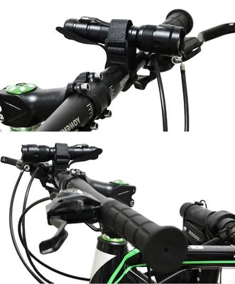 Black Bicycle LED Torch Rotation Bracket Flashlight Stand for 28-40mm Bike Light