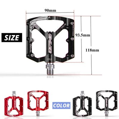2021 ENLEE Red/black Aluminum Alloy Ultralight Pedals for Mountain Bike Road Bicycle