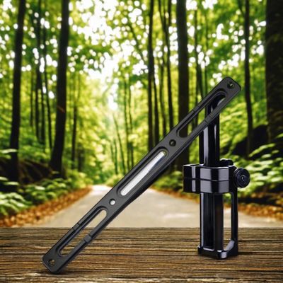 Silver Bicycle Bottle Holder Extender with Adjustable Alloy Bike Bottle Cage Adapter
