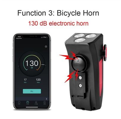 USB Rechargeable LED Bike Headlight Bike Horn Phone Holder Powerbank for Night Riding