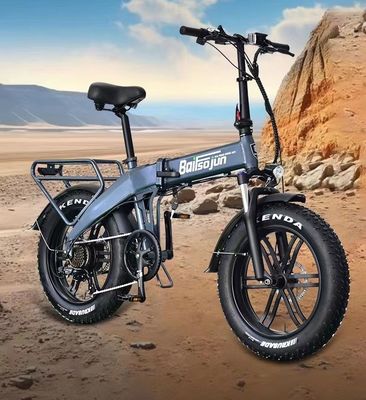 Electric Folding Mountain Bike Heavy Steel Frame Fat Tire for All Terrain Dirt Riding