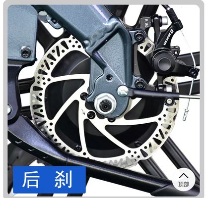 Electric Folding Mountain Bike Heavy Steel Frame Fat Tire for All Terrain Dirt Riding