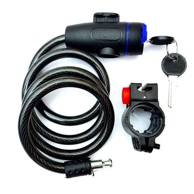 Anti-Theft Bike Security Lock Stainless Steel Cable Coil For Castle Motorcycle Cycle MTB Bike with 2 Key