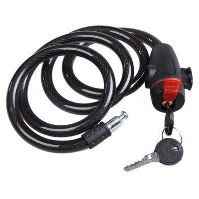 Anti-Theft Bike Security Lock Stainless Steel Cable Coil For Castle Motorcycle Cycle MTB Bike with 2 Key