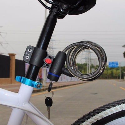 Anti-Theft Bike Security Lock Stainless Steel Cable Coil For Castle Motorcycle Cycle MTB Bike with 2 Key